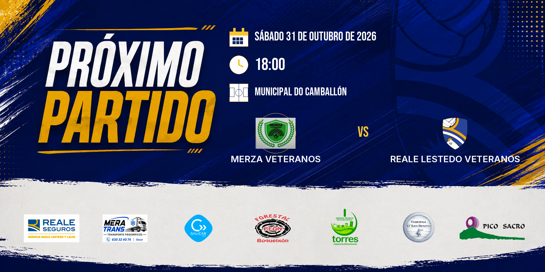 Próximo partido vs Merza Veteranos